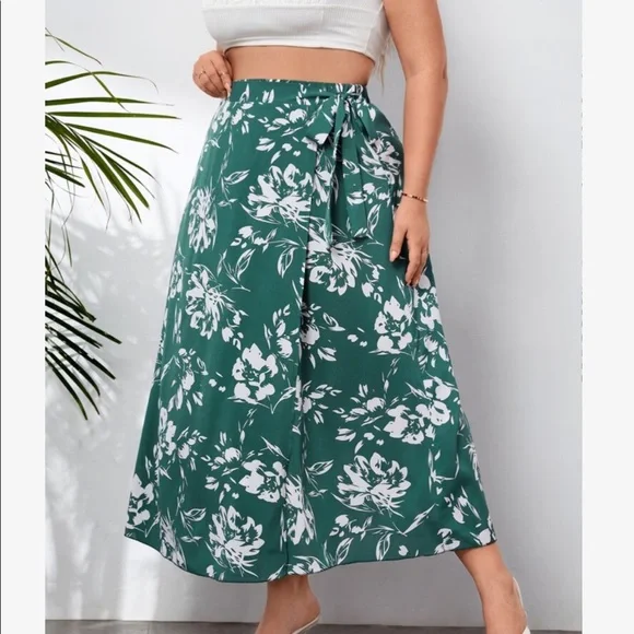 Boho Floral Print Belted Skirt - Picture 11 of 16